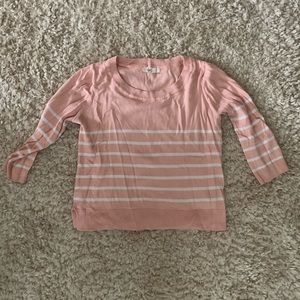 Pink striped sweater